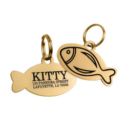 Адресник для котів BronzeDog Позолота Тип 5