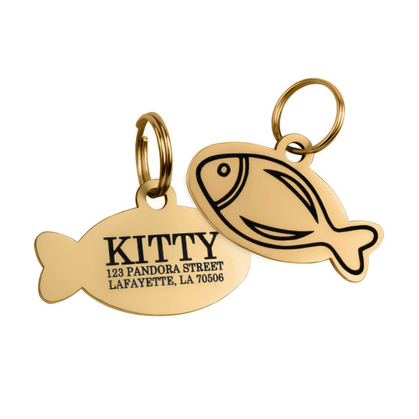 Адресник для котів BronzeDog Позолота Тип 5