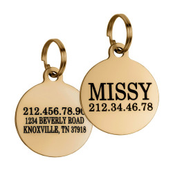 Адресник для котів BronzeDog з Латуні Тип 6 S