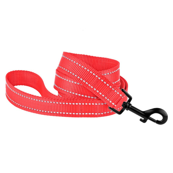 Повідець для Собак Bronzedog Active Нейлоновий зі Світловідбиттям Кораловий