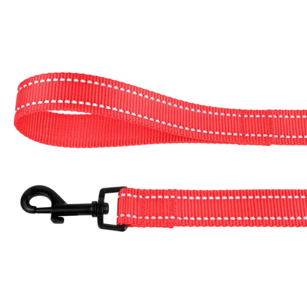 Повідець для Собак Bronzedog Active Нейлоновий зі Світловідбиттям Кораловий