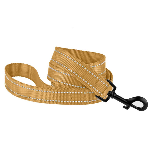 Повідець для Собак Bronzedog Active Нейлоновий зі Світловідбиттям Золотистий