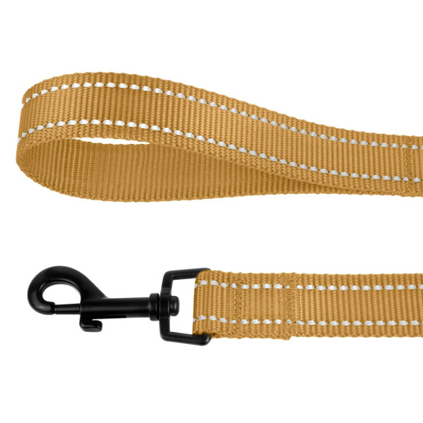 Повідець для Собак Bronzedog Active Нейлоновий зі Світловідбиттям Золотистий