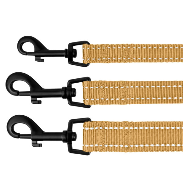 Повідець для Собак Bronzedog Active Нейлоновий зі Світловідбиттям Золотистий