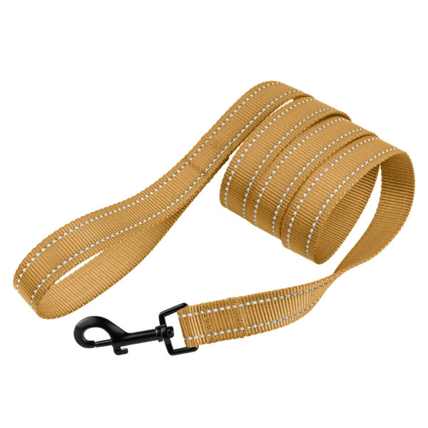 Повідець для Собак Bronzedog Active Нейлоновий зі Світловідбиттям Золотистий