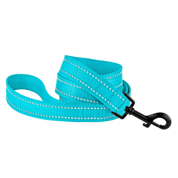 Повідець для Собак Bronzedog Active Нейлоновий зі Світловідбиттям Блакитний