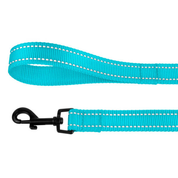 Повідець для Собак Bronzedog Active Нейлоновий зі Світловідбиттям Блакитний