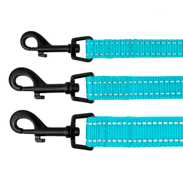 Повідець для Собак Bronzedog Active Нейлоновий зі Світловідбиттям Блакитний