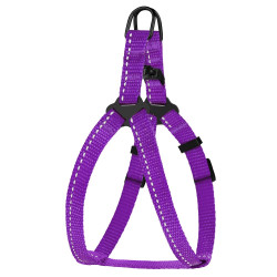 Шлея для Собак Дрібних Порід BronzeDog Active Нейлонова зі Світловідбиттям Фіолетова