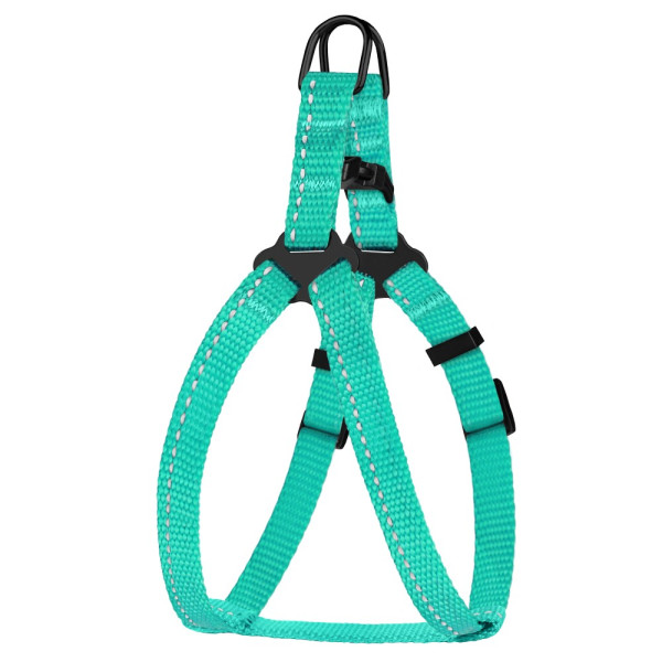 Шлея для Собак Дрібних Порід BronzeDog Active Нейлонова зі Світловідбиттям Ментолова