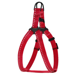 Шлея для Собак Дрібних Порід BronzeDog Active Нейлонова зі Світловідбиттям Червона