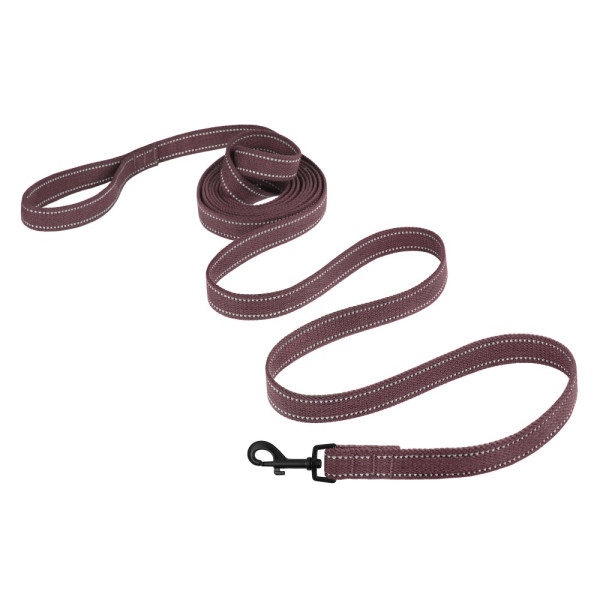 Повідець для собак Barksi Сotton рефлекторний бавовняний брезент Стандарт Черрі