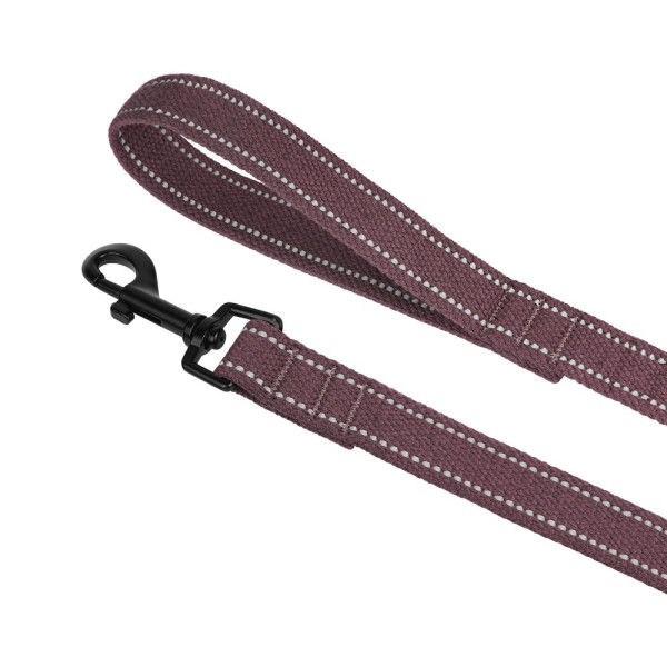 Повідець для собак Barksi Сotton рефлекторний бавовняний брезент Стандарт Черрі