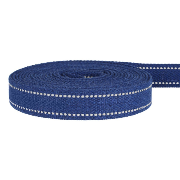 Повідець для собак Barksi Сotton рефлекторний бавовняний брезент Стандарт Синій