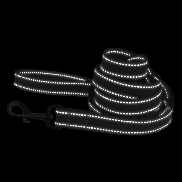 Повідець для собак Barksi Сotton рефлекторний бавовняний брезент Стандарт Сірий