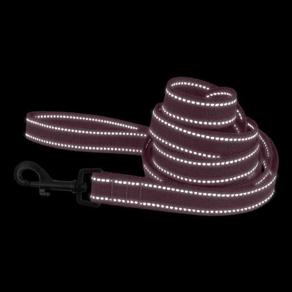 Повідець для собак Barksi Сotton рефлекторний бавовняний брезент Стандарт Рожевий