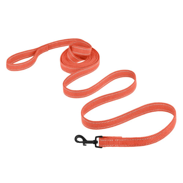 Повідець для собак Barksi Сotton рефлекторний бавовняний брезент Стандарт Помаранчевий