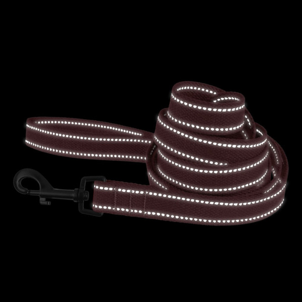 Повідець для собак Barksi Сotton рефлекторний бавовняний брезент Стандарт Червоний