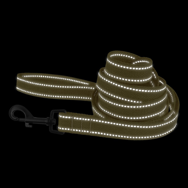 Повідець для собак Barksi Сotton рефлекторний бавовняний брезент Стандарт Жовтий