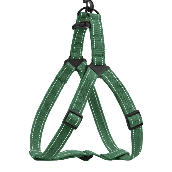 Шлея для Собак Barksi Сotton Стандарт Рефлекторна бавовняна Брезент Армійська