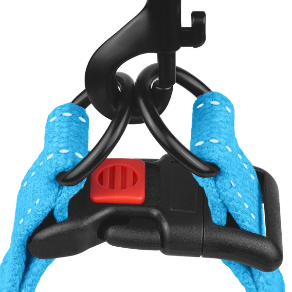 Шлея для Собак Barksi Сotton Стандарт Рефлекторна бавовняна Брезент Блакитна