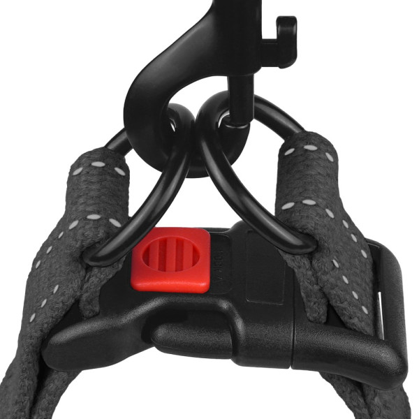 Шлея для Собак Barksi Сotton Стандарт Рефлекторна бавовняна Брезент Графіт