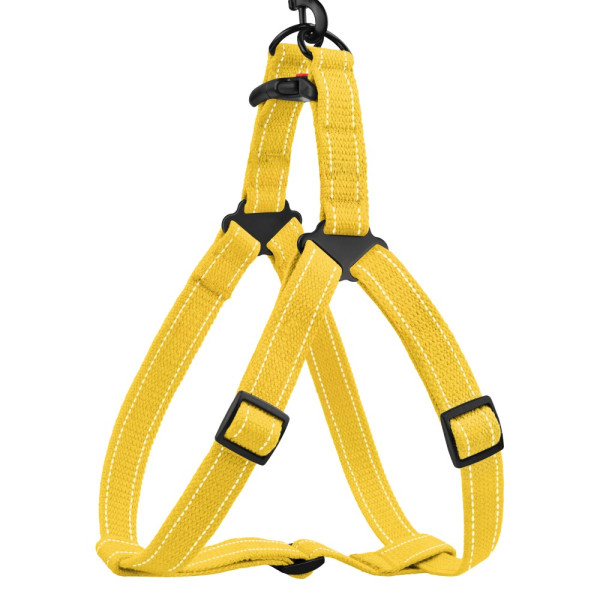 Шлея для Собак Barksi Сotton Стандарт Рефлекторна бавовняна Брезент Жовта