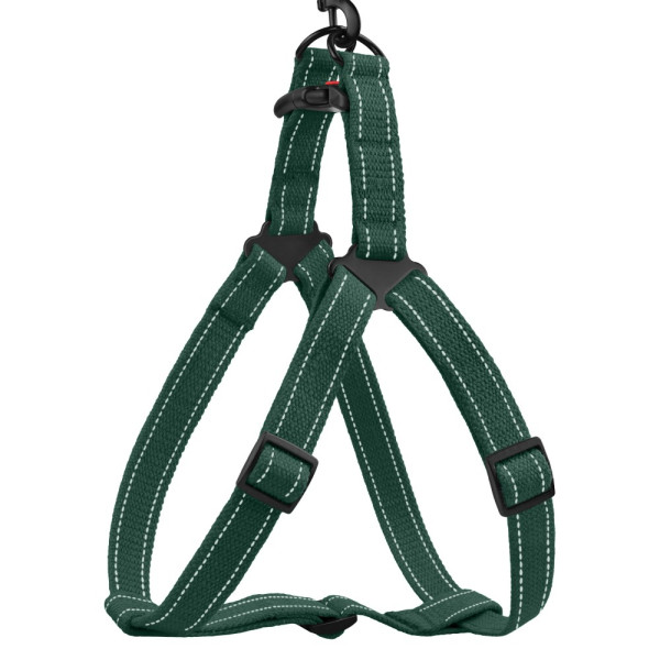Шлея для Собак Barksi Сotton Стандарт Рефлекторний х/б Брезент Зелений