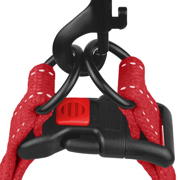 Шлея для Собак Barksi Сotton Стандарт Рефлекторна бавовняна Брезент Червона