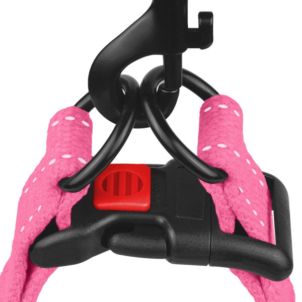 Шлея для Собак Barksi Сotton Стандарт Рефлекторна бавовняна Брезент Рожева