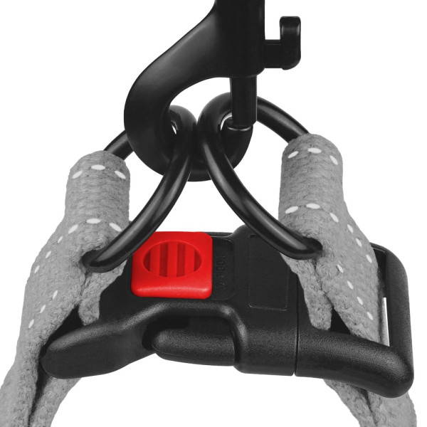 Шлея для Собак Barksi Сotton Стандарт Рефлекторна бавовняна Брезент Сіра