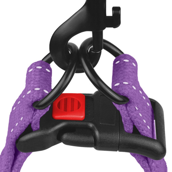 Шлея для Собак Barksi Сotton Стандарт Рефлекторна бавовняна Брезент Фіолетова