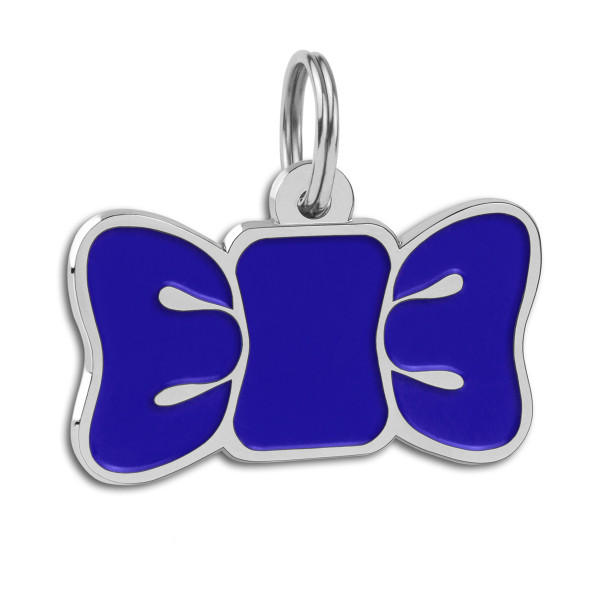 Емальований Адресник BronzeDog Метелик для Собак Синій