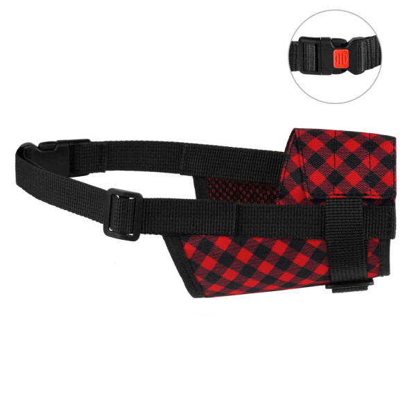 Намордник для собак Barksi нейлоновий регульований Червоний Намордник для собак Barksi нейлоновий регульований Червоний