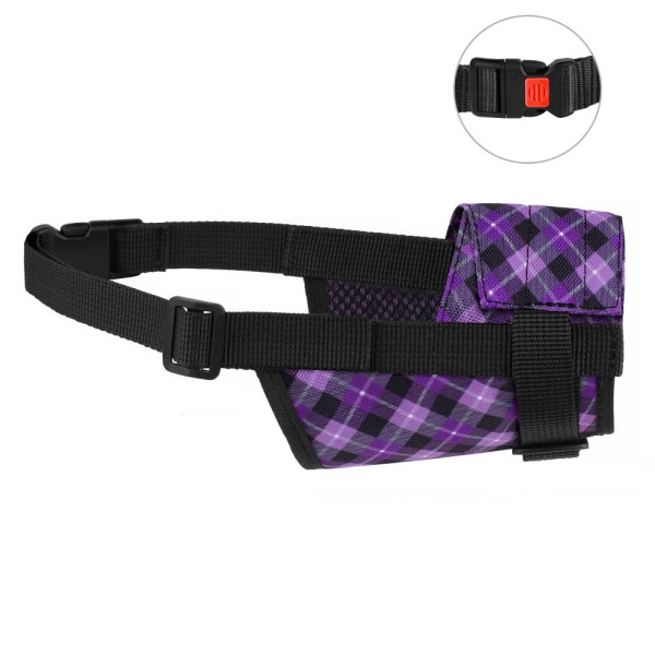 Намордник для собак Barksi нейлоновий регульований Фіолетовий