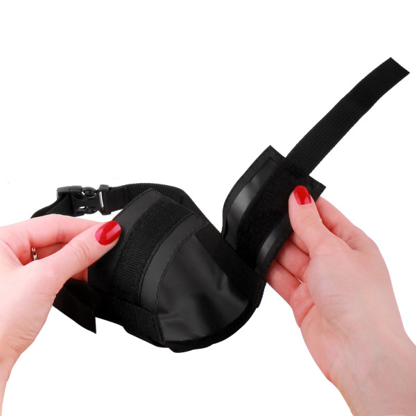 Намордник для собак Barksi нейлоновий регульований Чорний