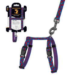 Шлея з Поводком для Котів та Дрібних Собак BronzeDog Urban Fruits Вишні