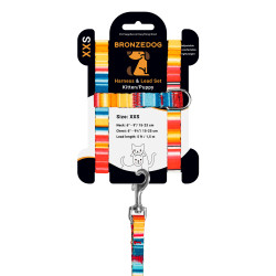 Шлея з Поводком для Котів та Дрібних Собак BronzeDog Urban West Червона