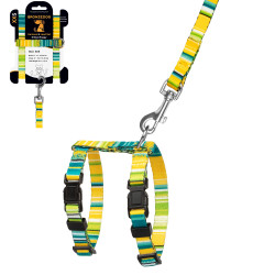 Шлея з Поводком для Котів та Дрібних Собак BronzeDog Urban West Салатова