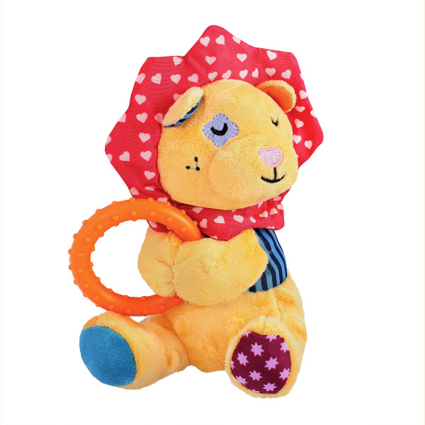 Іграшка для Собак Gigwi Plush Friendz Лев з пищалкою та кільцем