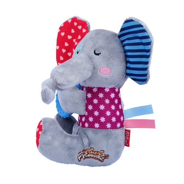 Іграшка для Собак Gigwi Plush Friendz Слоник з пищалкою та кільцем