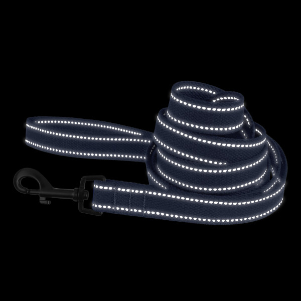 Повідець для собак Barksi Сotton рефлекторний бавовняний брезент Стандарт Волошковий