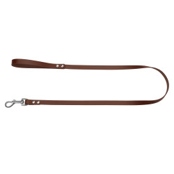 Повідець для Собак Шкіряний BronzeDog Classic з Хромованою Фурнітурою Коричневий