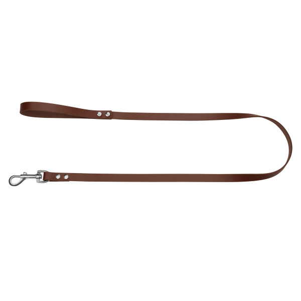Повідець для Собак Шкіряний BronzeDog Classic з Хромованою Фурнітурою Коричневий