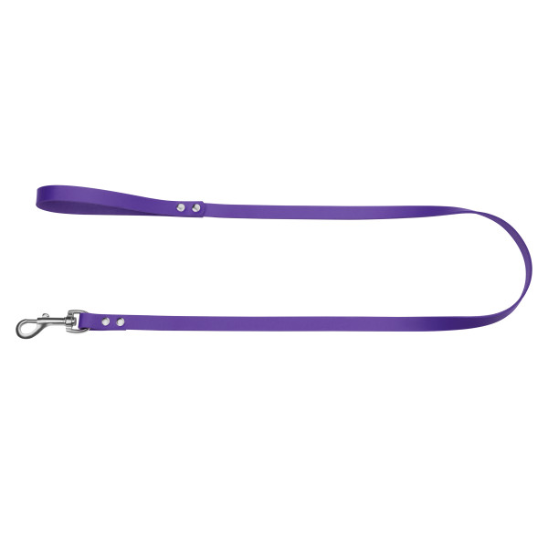 Повідець для Собак Шкіряний BronzeDog Classic з Хромованою Фурнітурою Фіолетовий