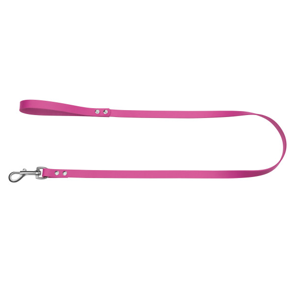 Повідець для Собак Шкіряний BronzeDog Classic з Хромованою Фурнітурою Рожевий