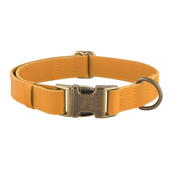 Нашийник для собак шкіряний BronzeDog Antiq голд