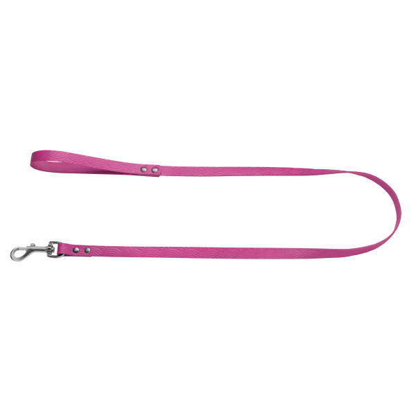 Повідець для Собак Шкіряний BronzeDog Classic з тисненням Рожевий