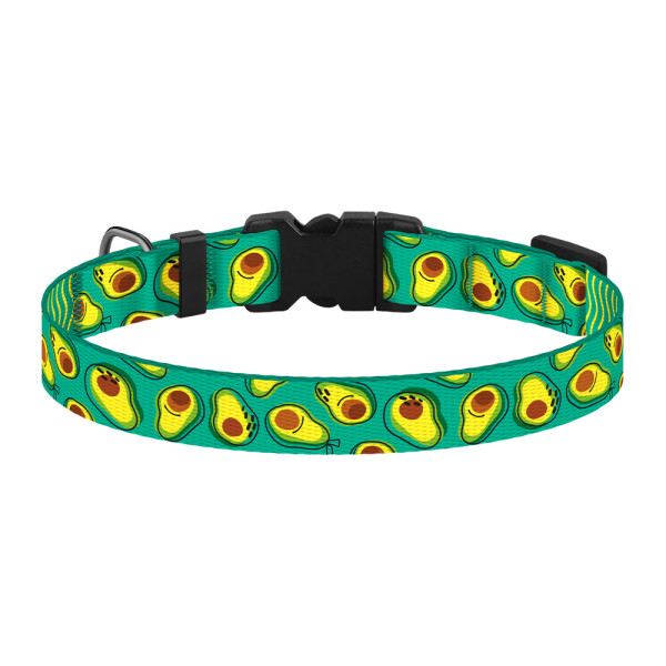Нашийник для Собак Дрібних Порід BronzeDog Fruits Нейлоновий з Пластиковою Пряжкою Авокадо