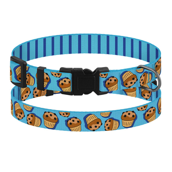 Нашийник для Собак Дрібних Порід BronzeDog Fruits Нейлоновий з Пластиковою Пряжкою Кекси
